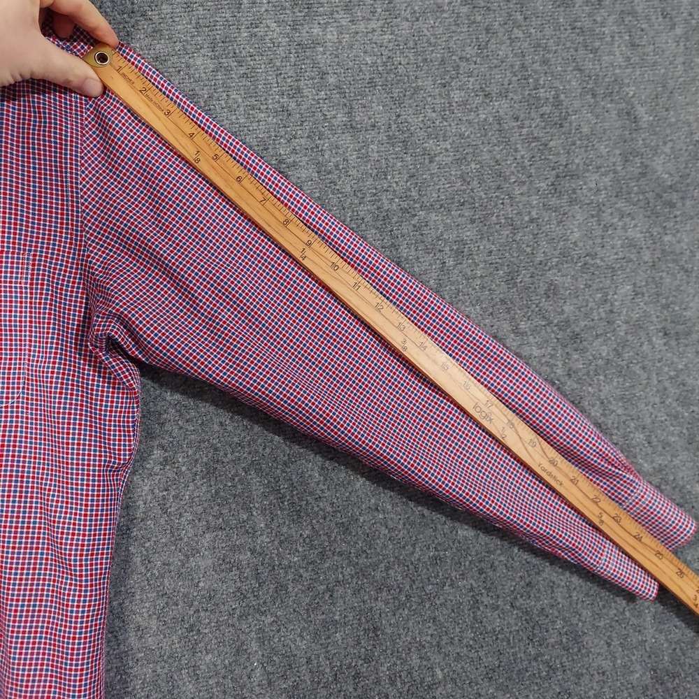 Brooks Brothers Shirt Mens Medium Red Check Long Sleeve Regent Non Iron - Picture 8 of 10
